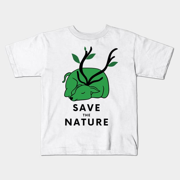 save the nature protect the animals Kids T-Shirt by ramith-concept